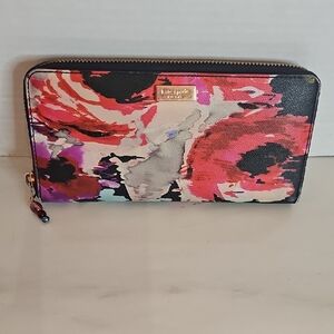 Kate Spade Multicolor Floral Zip Wallet